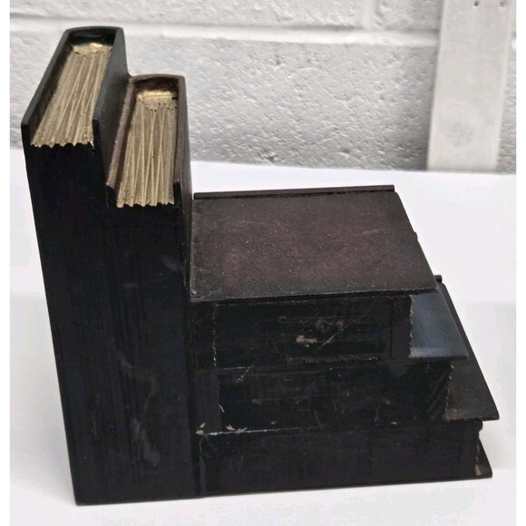 Vintage Home Interior Wooden Bookend & Hidden Compartments Adult's Home Decor - Picture 7 of 12